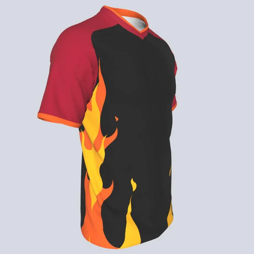 Fire Custom V-Neck Jersey