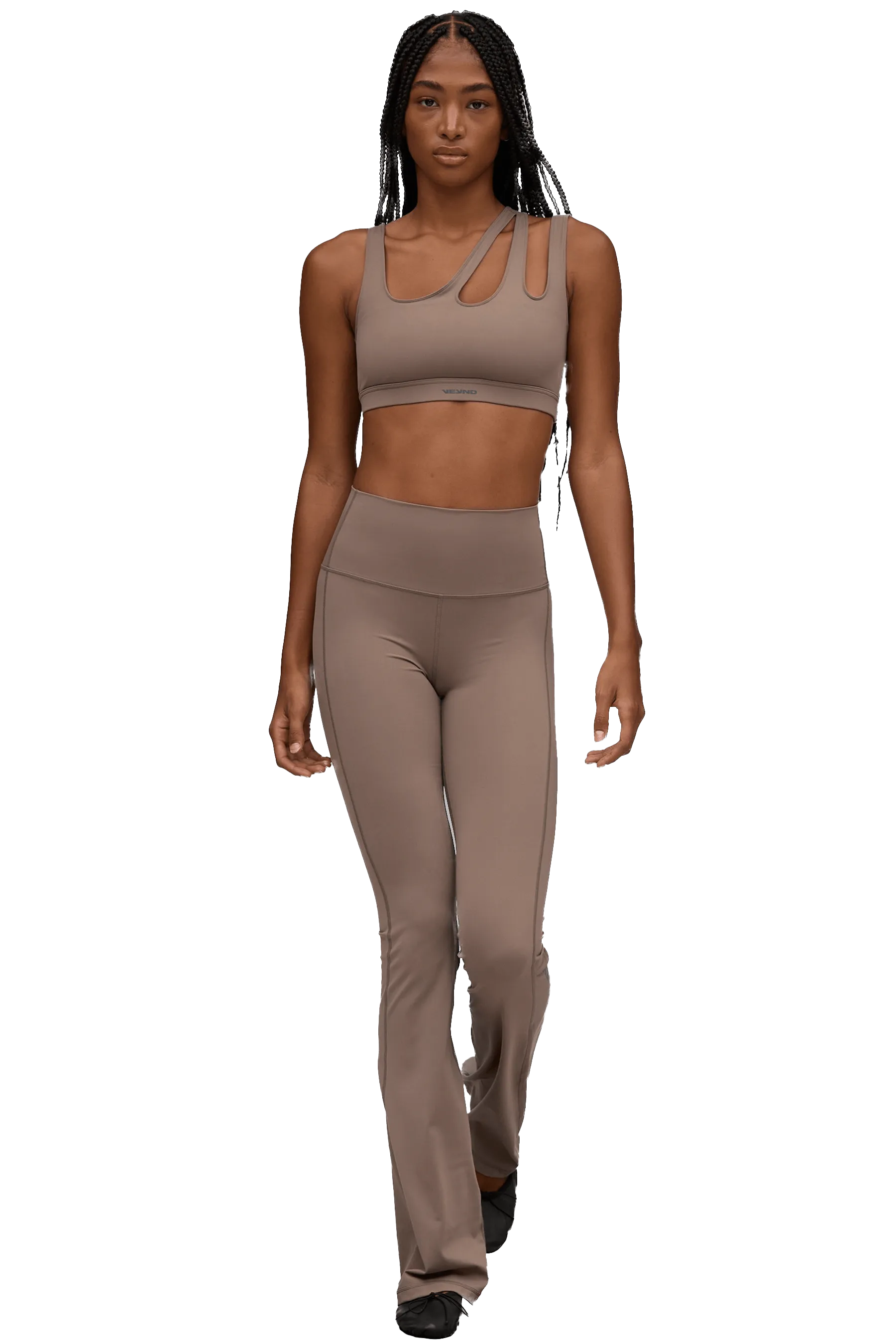 FLARED LEGGINGS - Tan