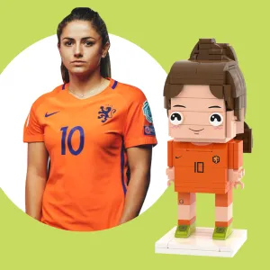 Fully Body Customizable 1 Person Detailed Version Custom Brick Figures Small Particle Block Toy Soccer Players for Her