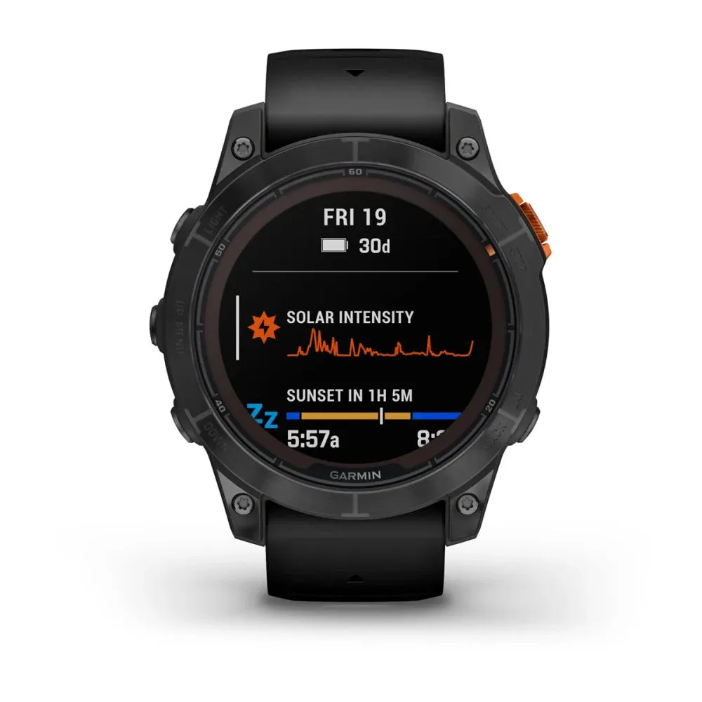 Garmin Fēnix® 7 Pro – Solar Edition (No Wi-Fi®) Slate Gray with Black Band 47mm