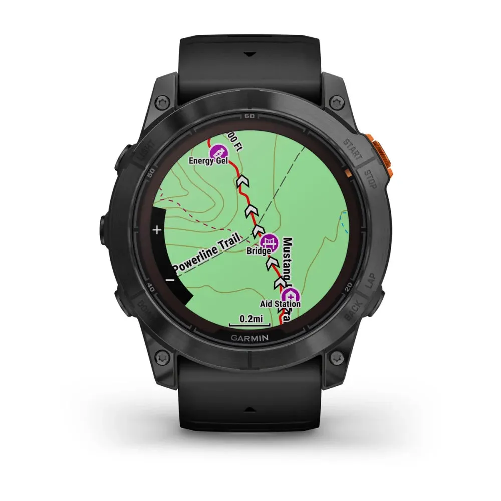 Garmin Fēnix® 7X Pro – Solar Edition (No Wi-Fi®) Slate Gray with Black Band