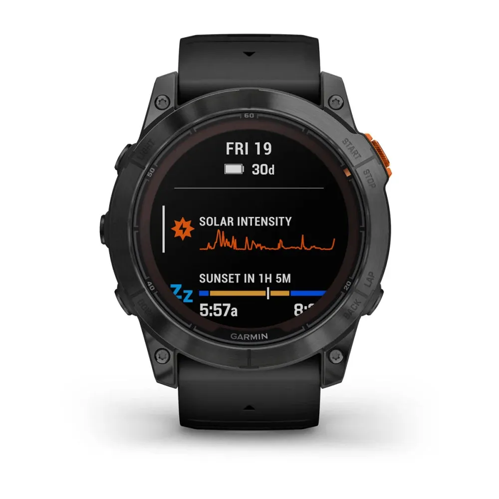 Garmin Fēnix® 7X Pro – Solar Edition (No Wi-Fi®) Slate Gray with Black Band