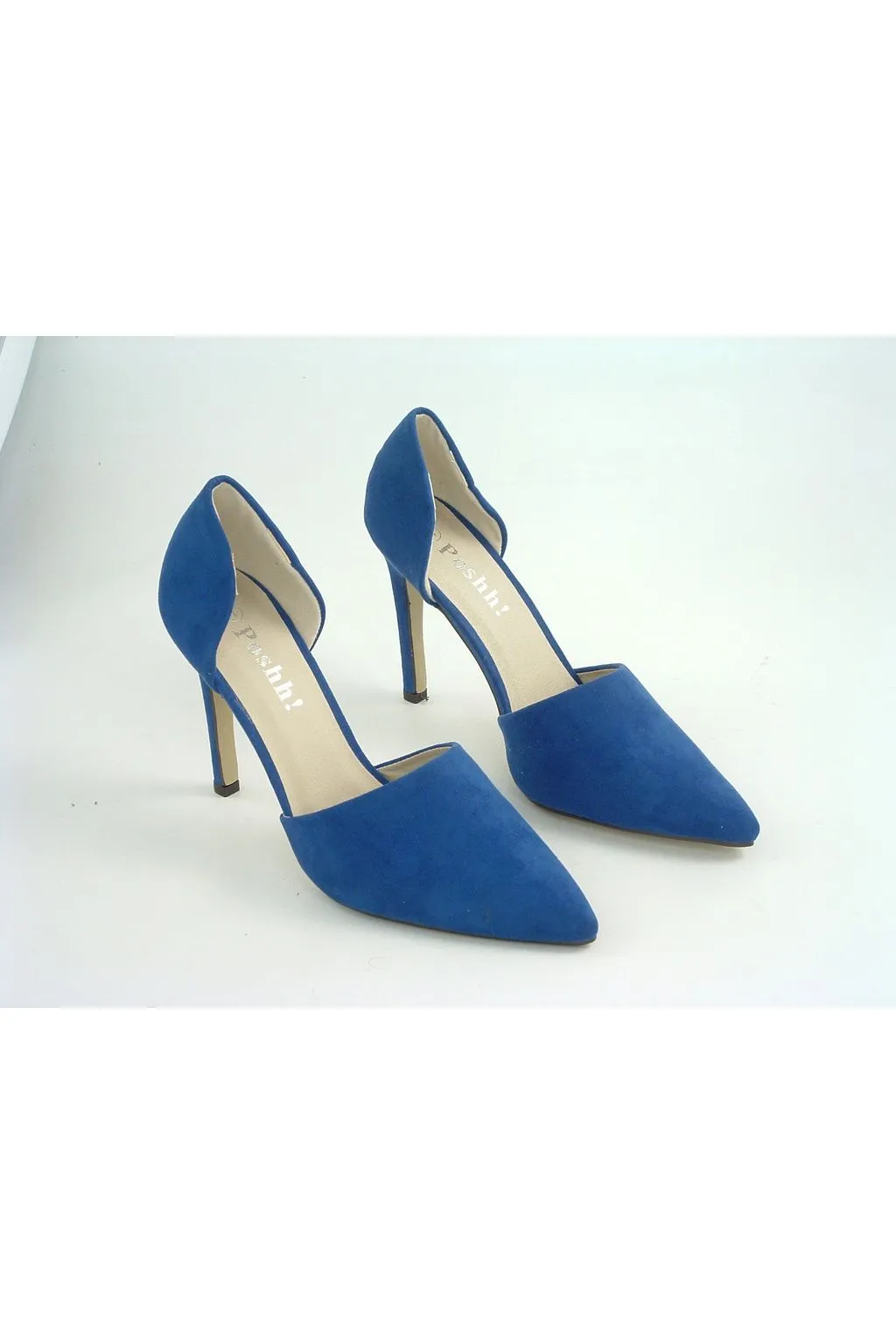 Glitz Shoes Divine Blue Faux Nubuck Shoes