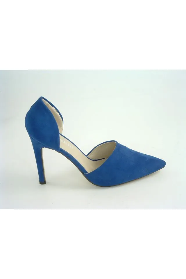 Glitz Shoes Divine Blue Faux Nubuck Shoes