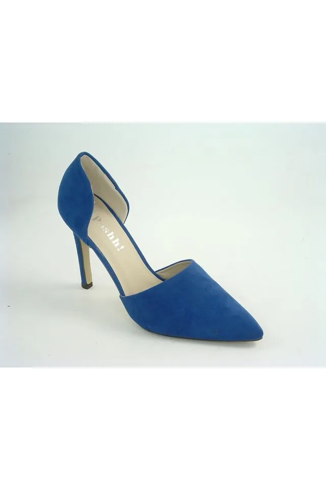 Glitz Shoes Divine Blue Faux Nubuck Shoes