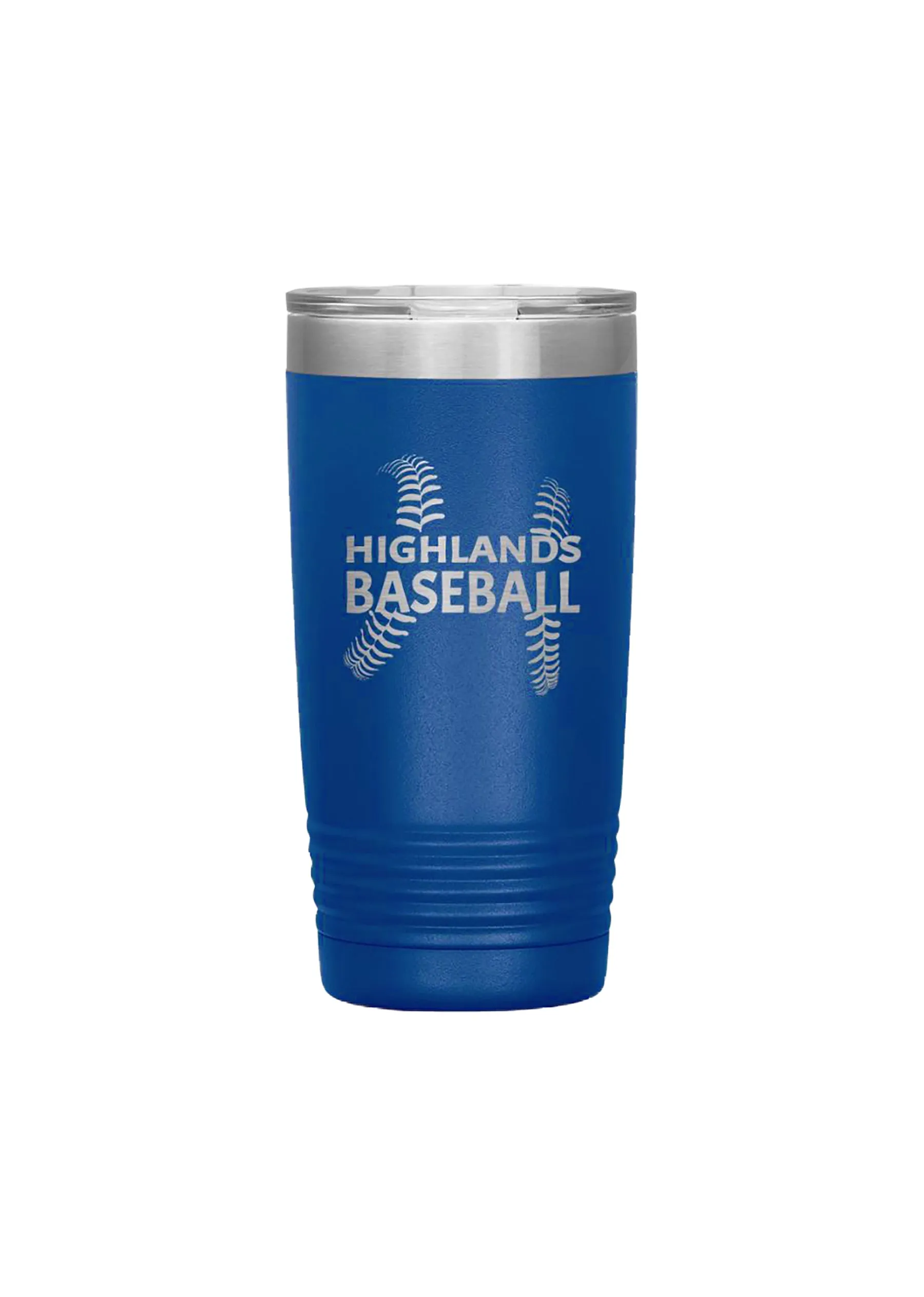 Highlands Sports Blue Stainless Steel Etched Tumbler