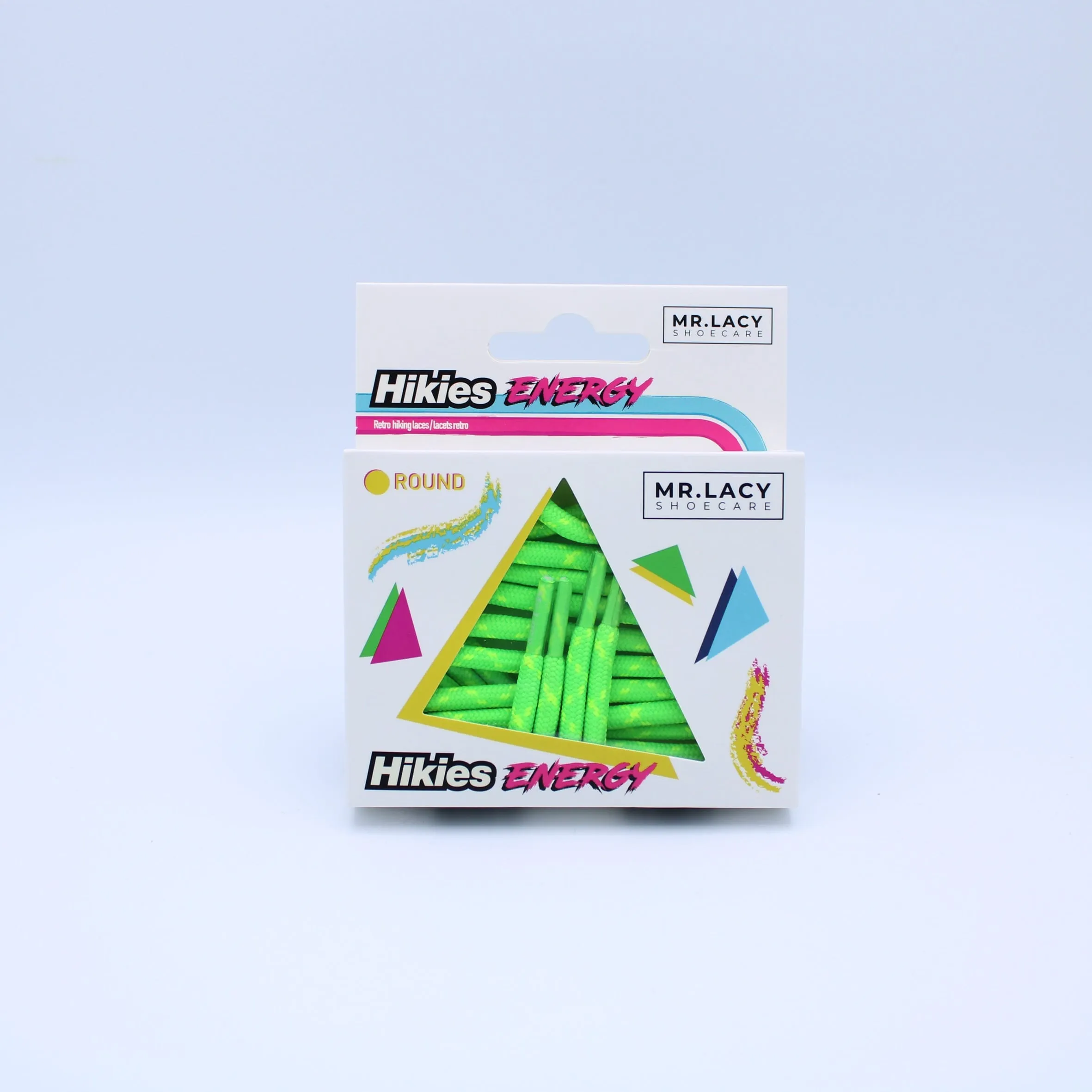 Hikies ENERGY Round Laces · Neon Lime Yellow/Neon Green