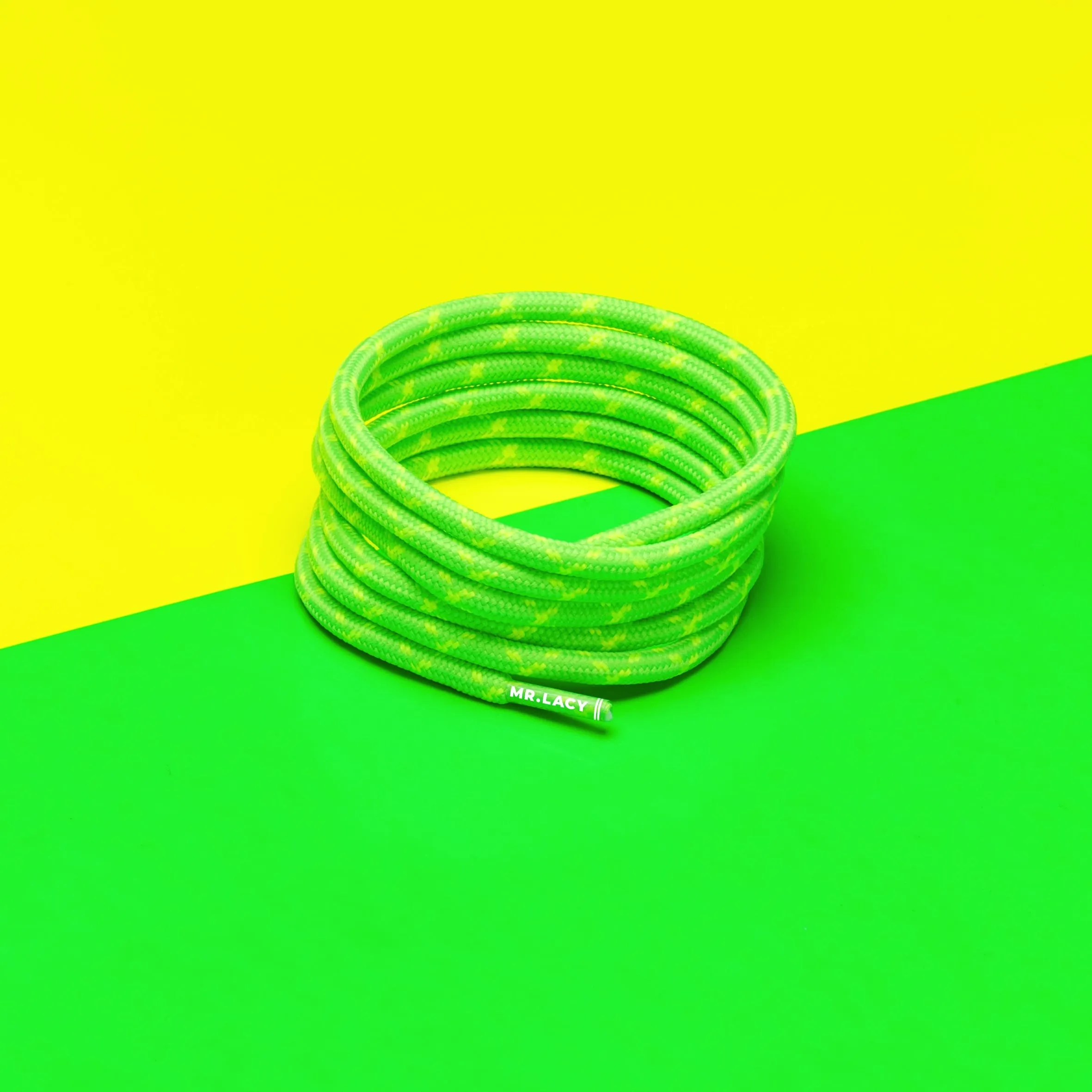 Hikies ENERGY Round Laces · Neon Lime Yellow/Neon Green