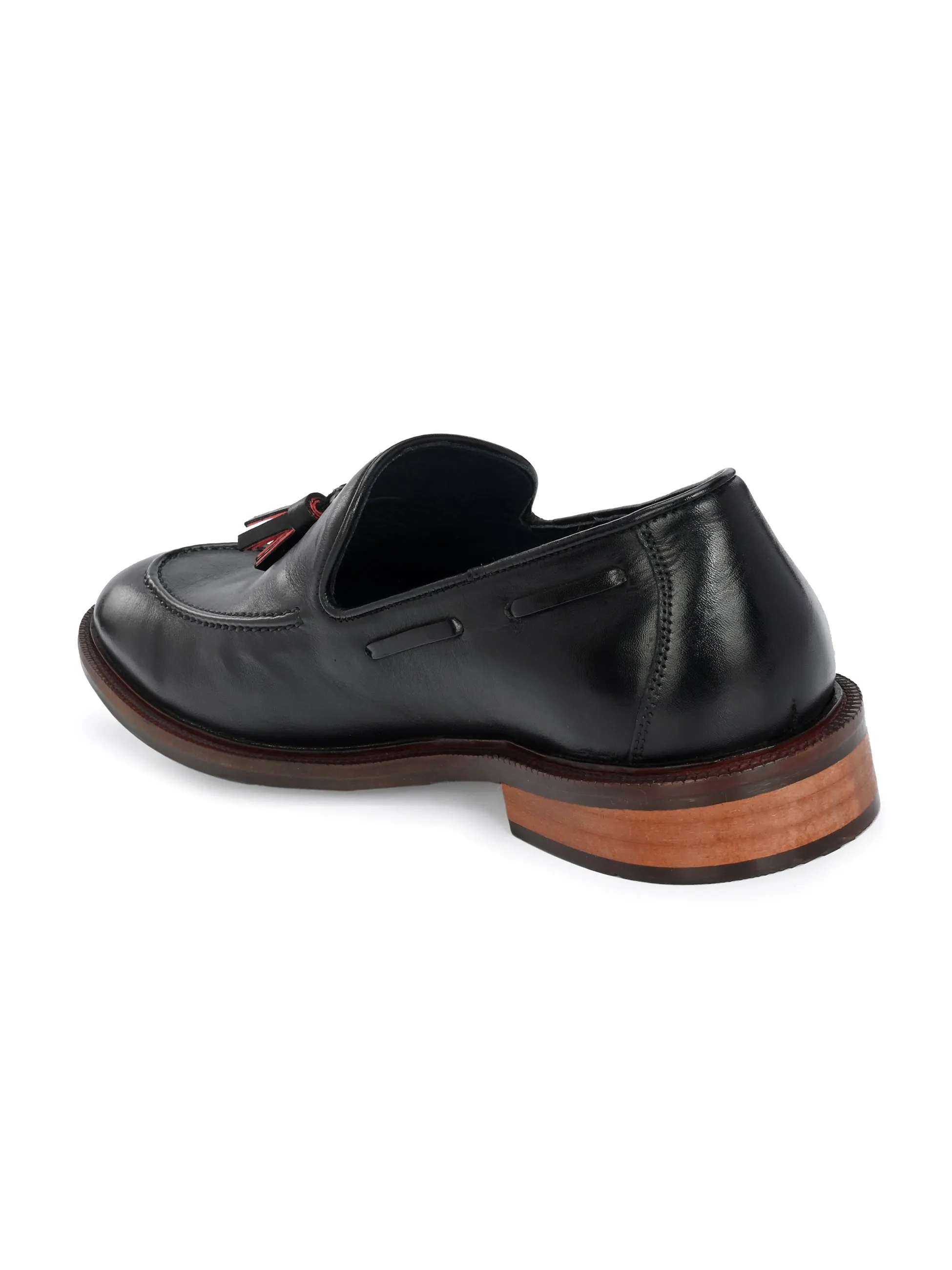 HITZ3151-Men's Black Leather Party Wear Shoes