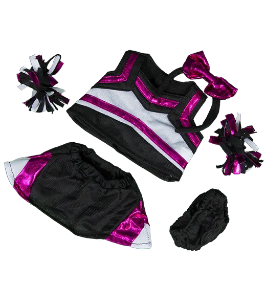 Hot Pink/Black Cheerleader Outfit