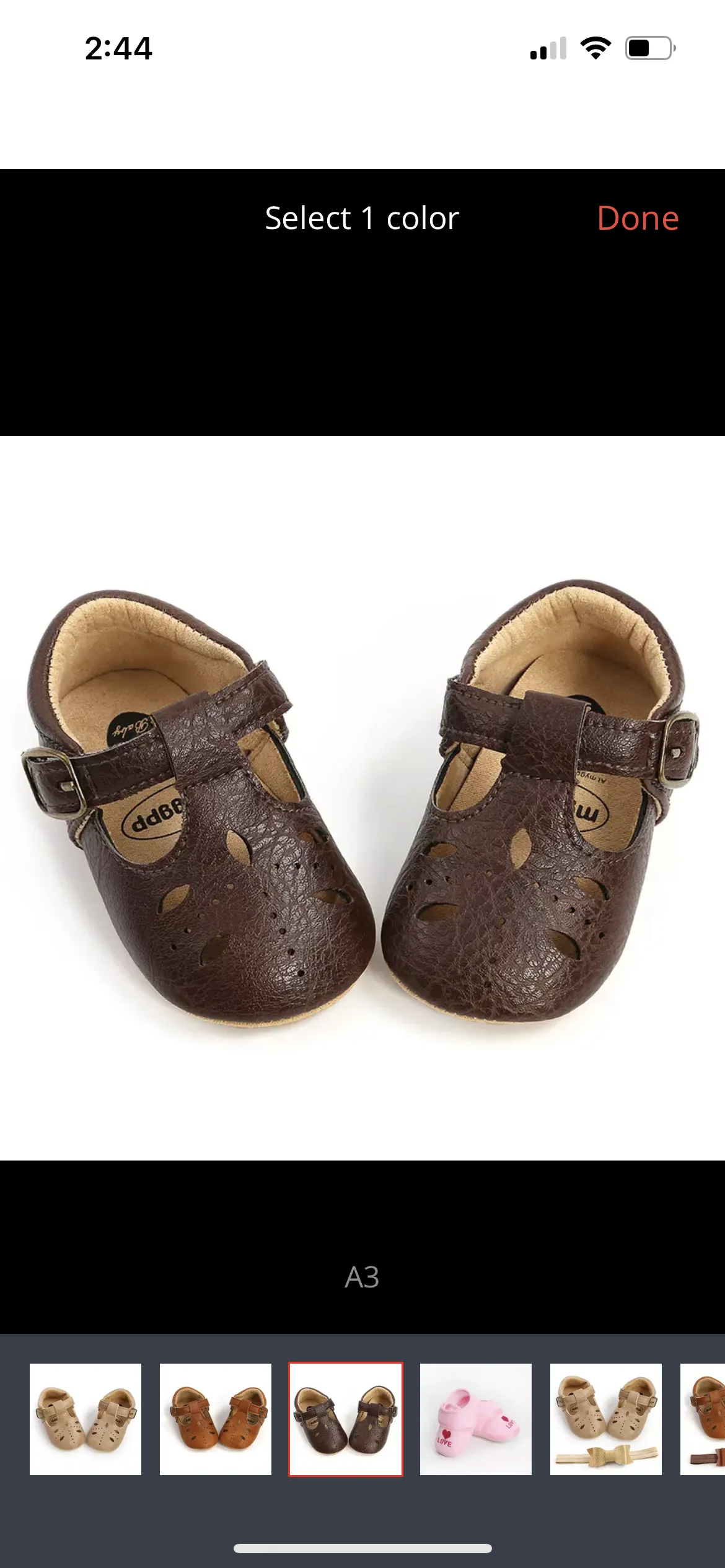 JESSICA T-BAR BABY SHOES -CHOCOLATE