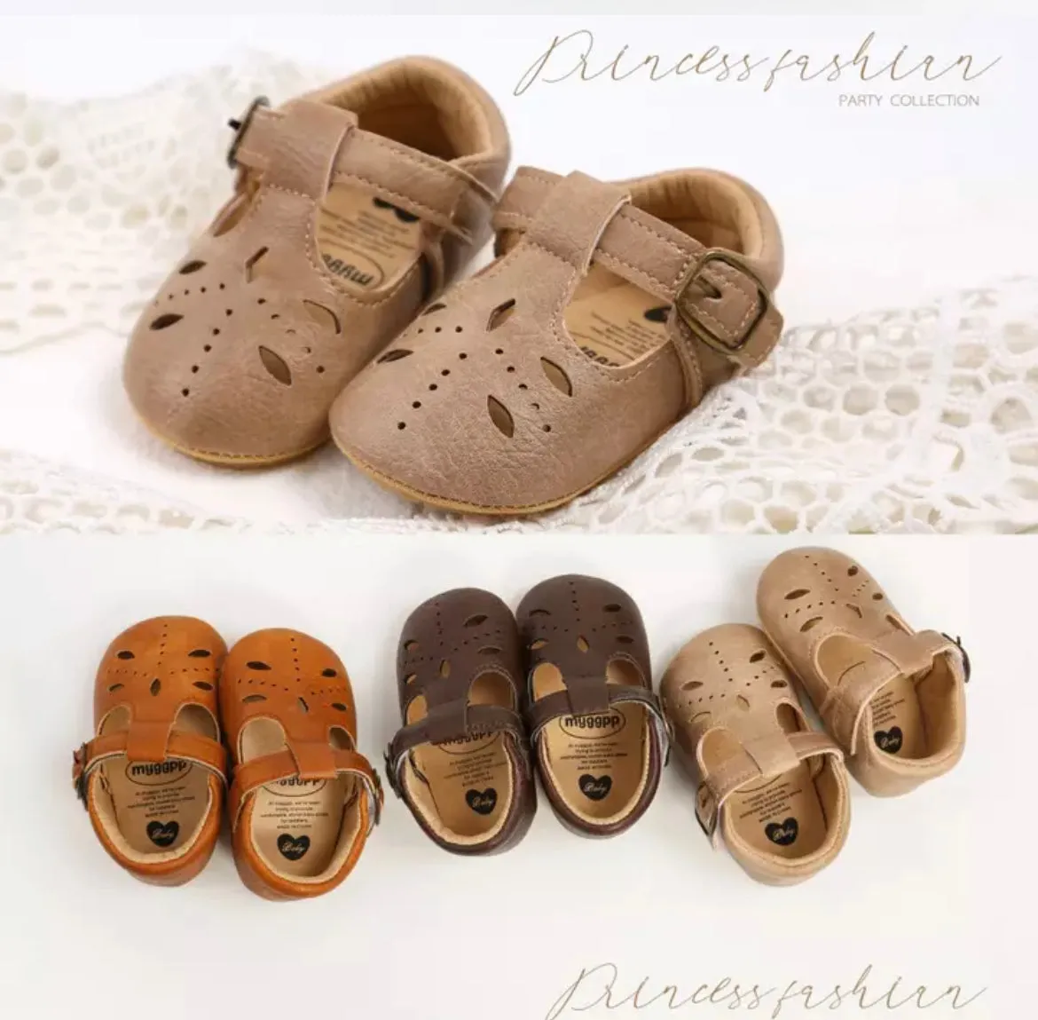 JESSICA T-BAR BABY SHOES -CHOCOLATE