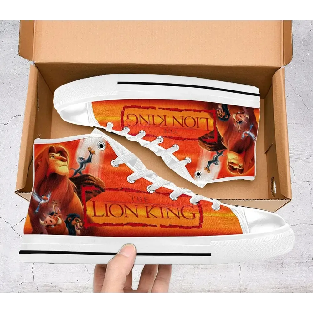 Lion King Hakuna Matata Shoes High Top Sneakers for Kids and Adults