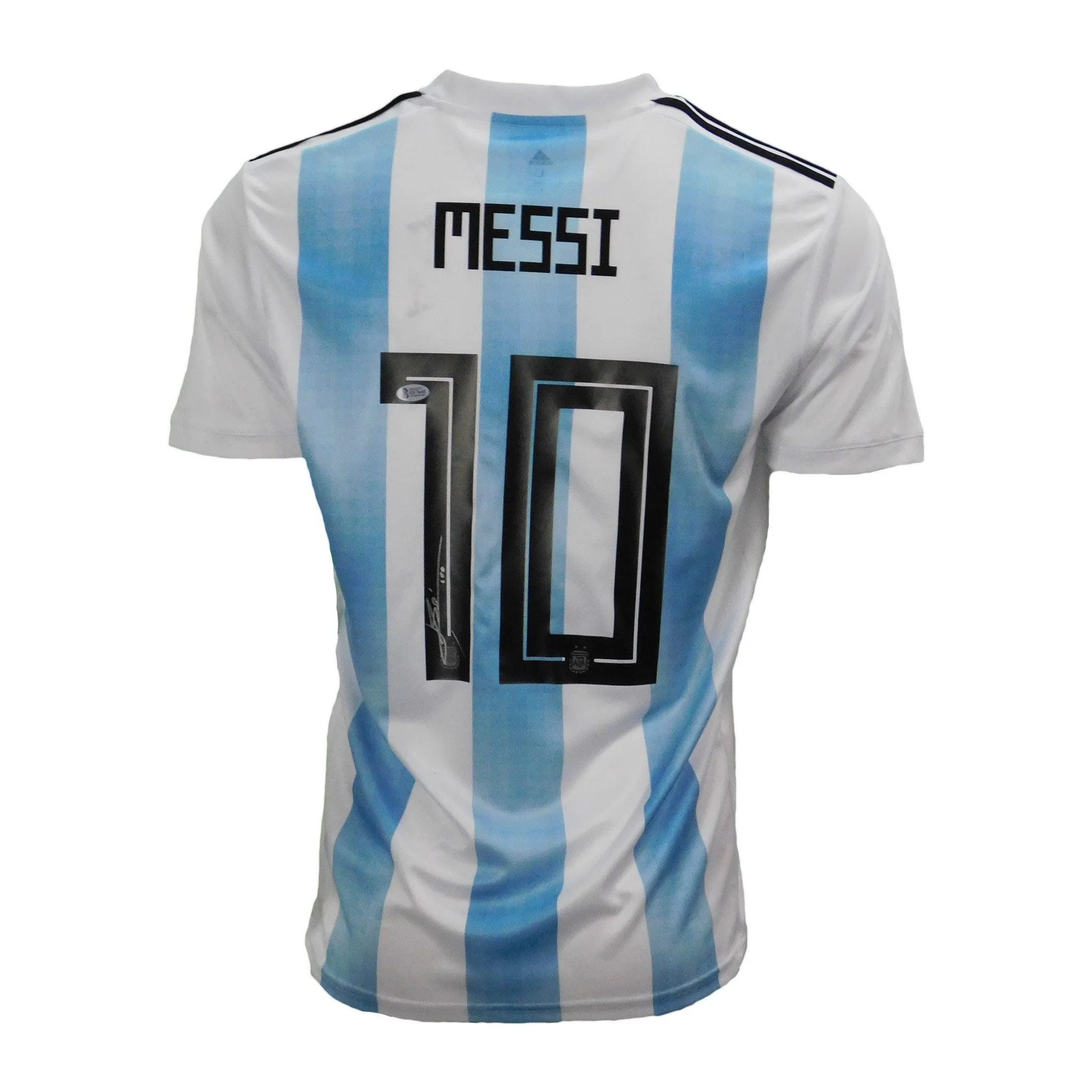 Lionel Messi Signed Argentina AFA White Jersey (Beckett)