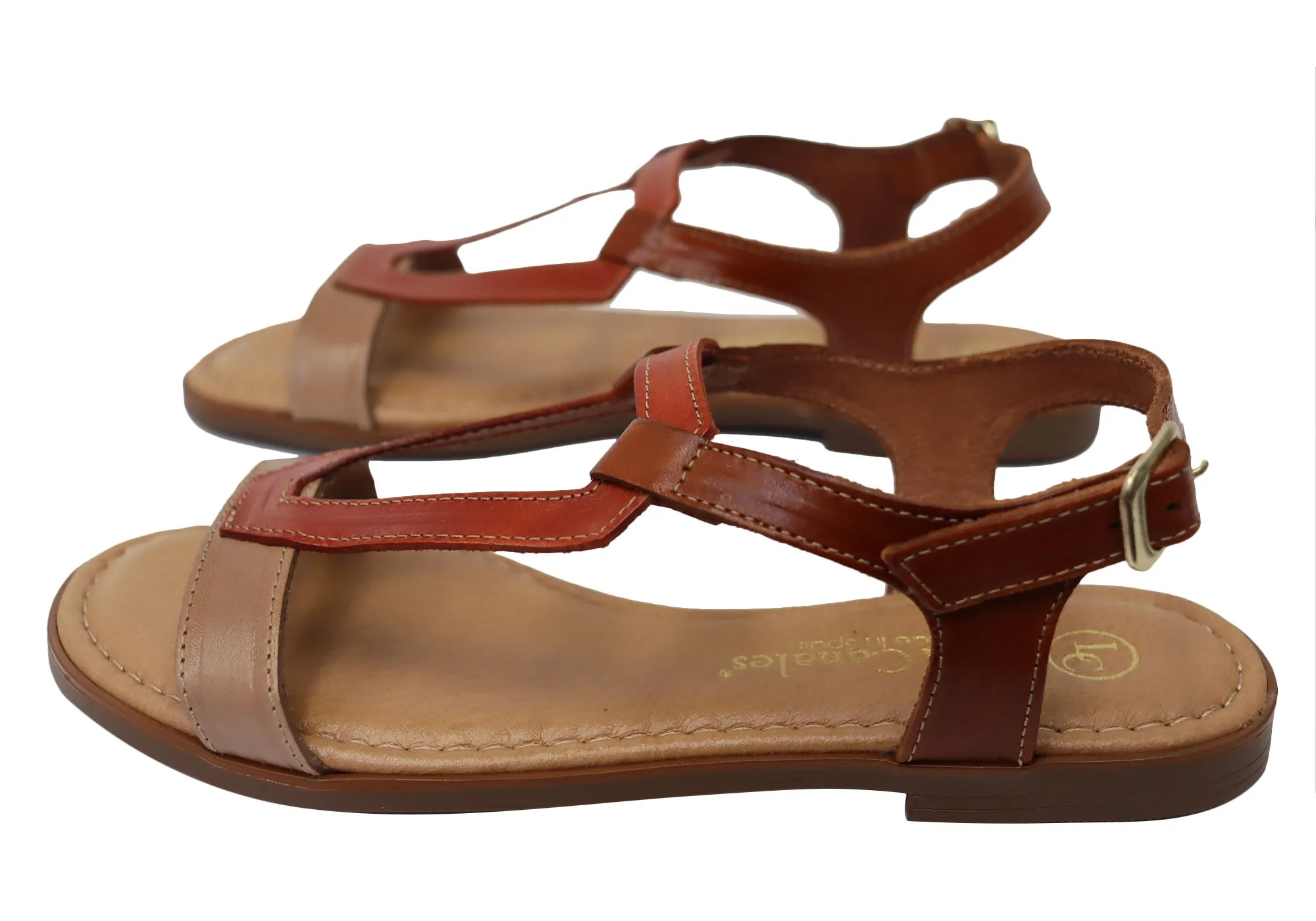 Lola Canales Courtney Womens Comfortable Leather Sandals Made In Spain