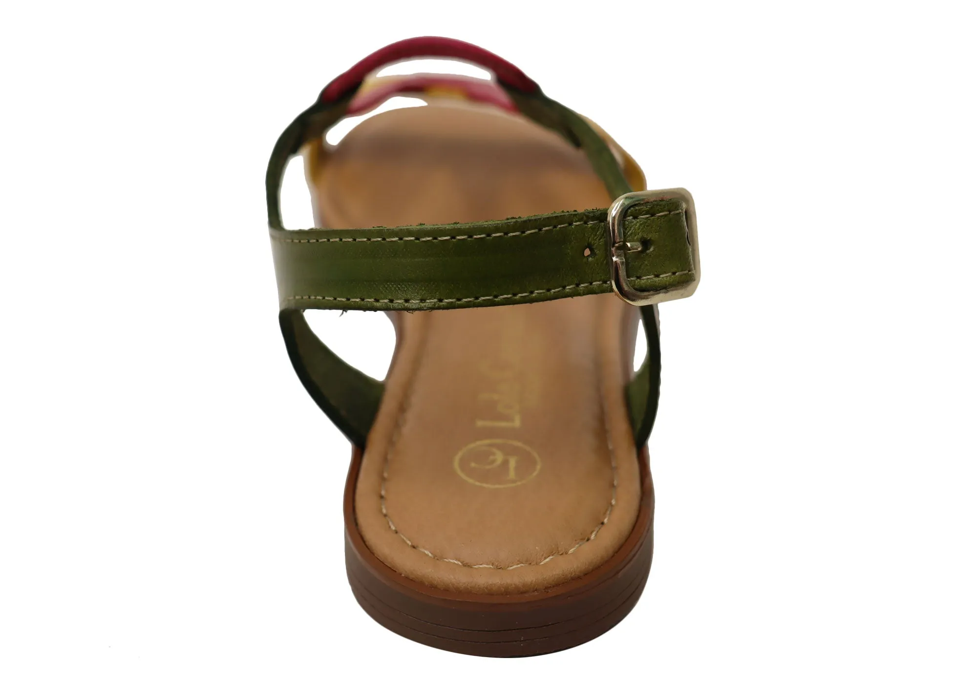 Lola Canales Courtney Womens Comfortable Leather Sandals Made In Spain