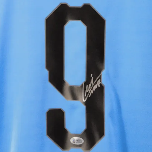 Luis Suarez Signed Uruguay National Team Blue Jersey (Beckett)