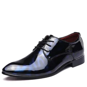 Luxury Leather Oxford Pointed Toe Business Italian Shoes