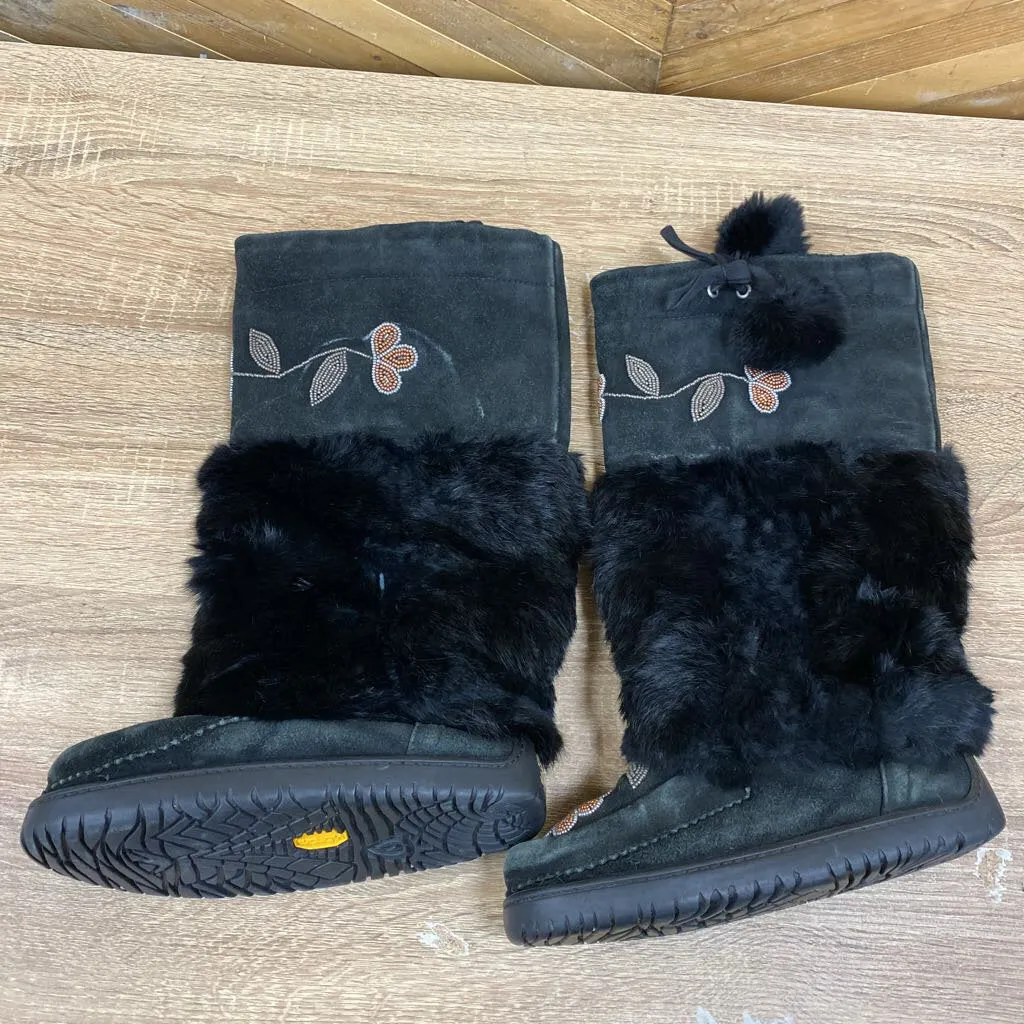 Manitobah Mukluks - Women's Mukluks - MSRP $250: Black-women-W6