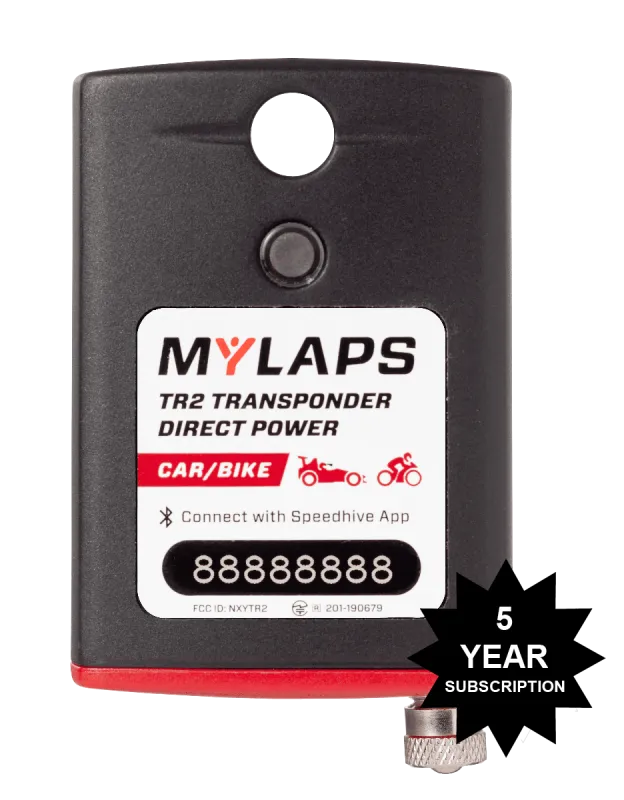 MYLAPS TR2 Direct Power Transponder - Car/Bike - 5 Year Subscription