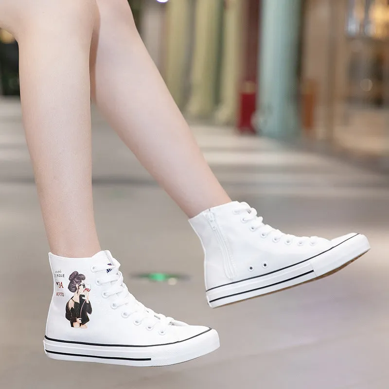 Nanccy Breatheable Casual High Top Canvas Shoes