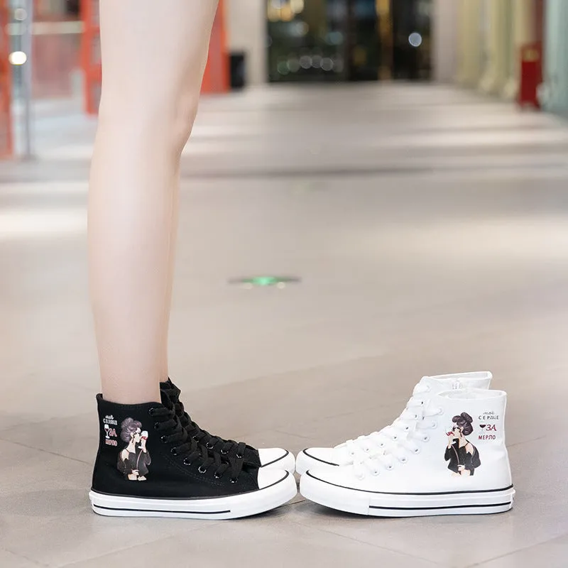 Nanccy Breatheable Casual High Top Canvas Shoes