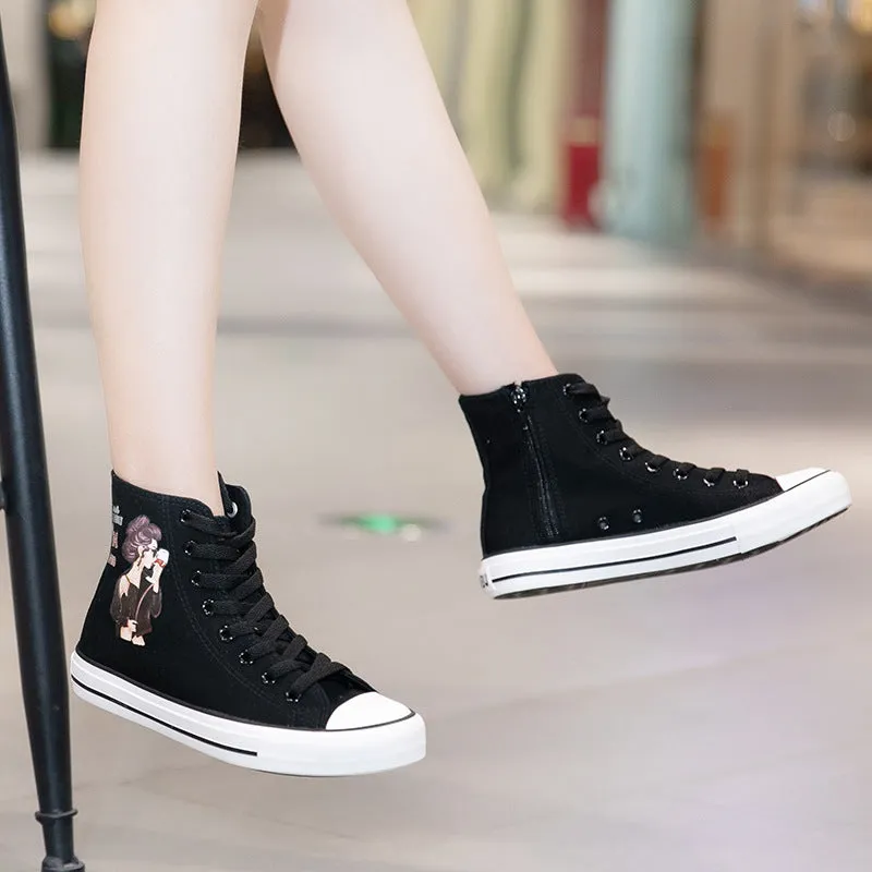 Nanccy Breatheable Casual High Top Canvas Shoes