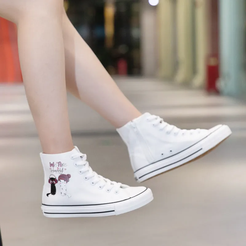 Nanccy Cartoon Cute Casual High Top Shoes