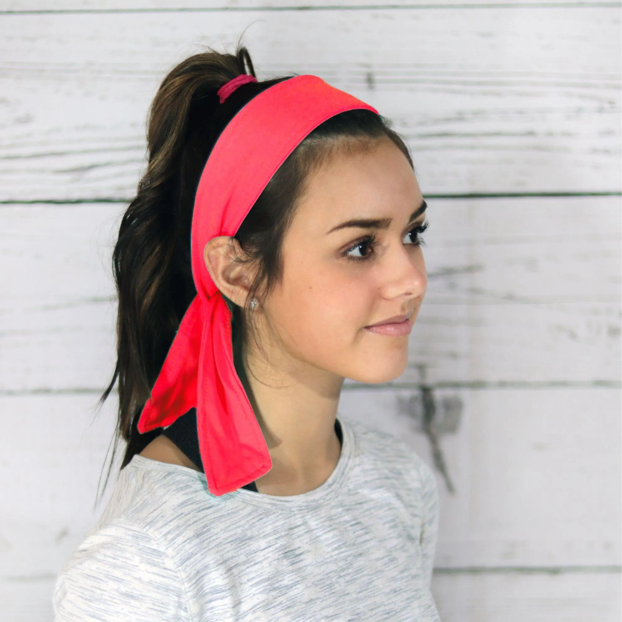 Neon Pink Tie Headband