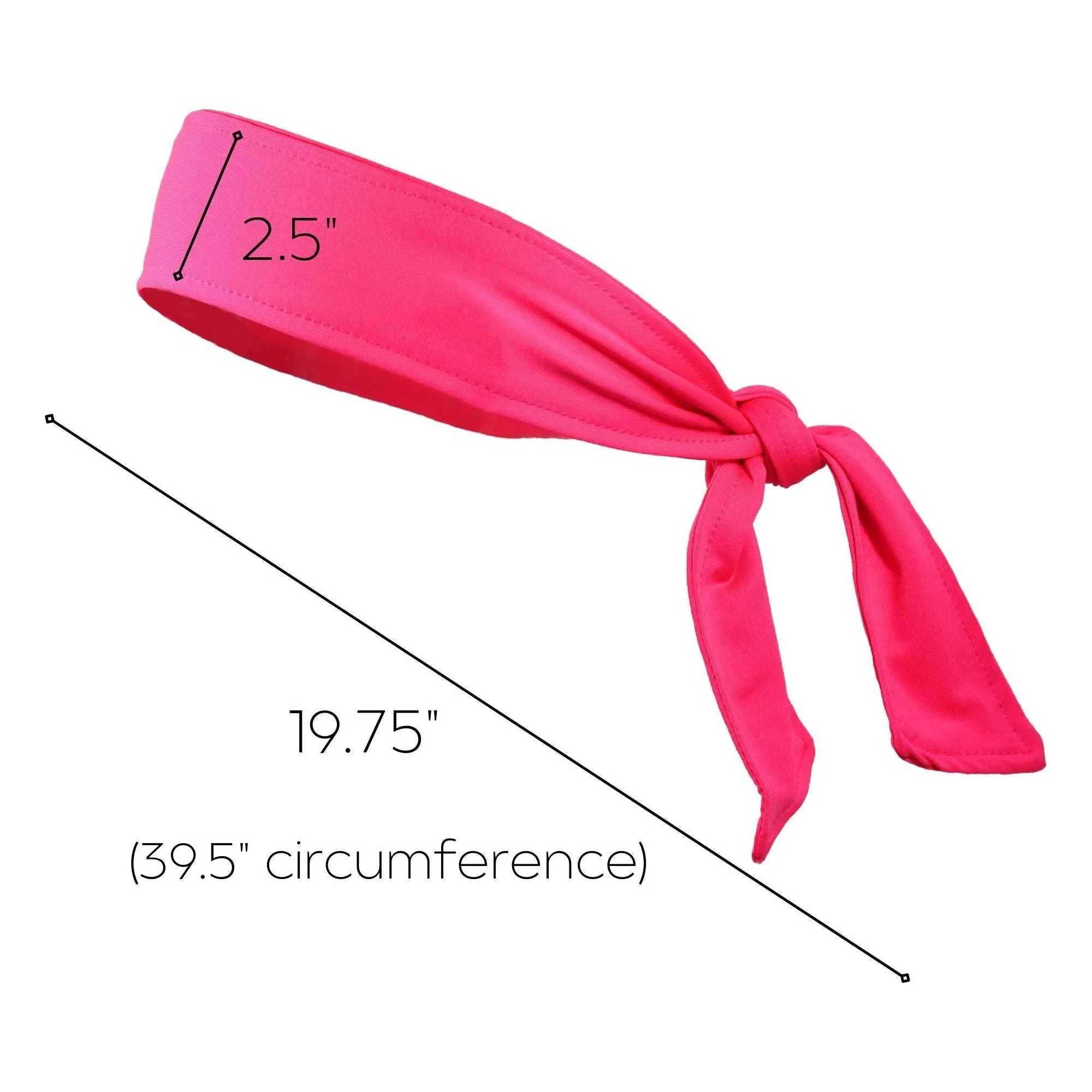 Neon Pink Tie Headband