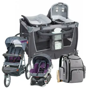 New Baby Jogger Stroller Travel System with Car Seat Playard Nursery Diaper Bag