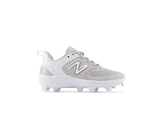 New Balance Women's Fresh Foam Velo V3 Molded Softball Cleats - Grey with White - SPVELOG3