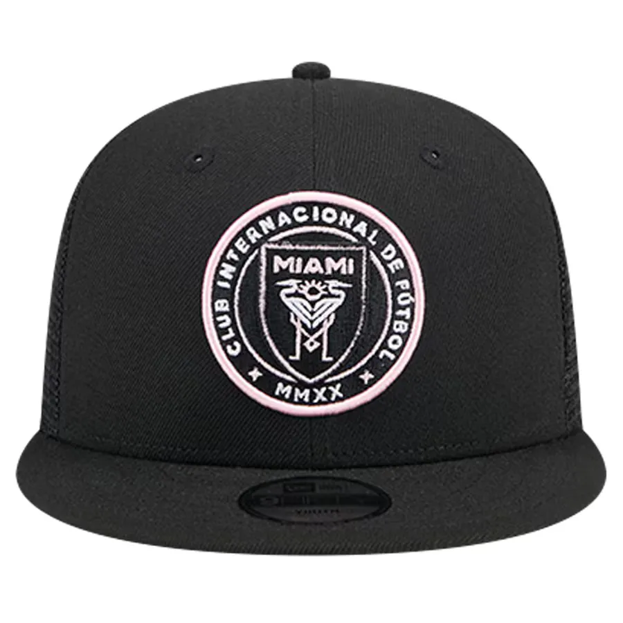 New Era Youth Inter Miami CF Trucker 9FIFTY Snapback Hat - Black