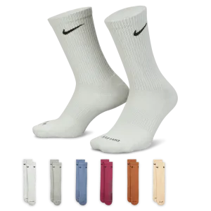 NIKE EVERYDAY PLUS CUSHIONED MULTI-COLOR SOCKS (6 PACK)