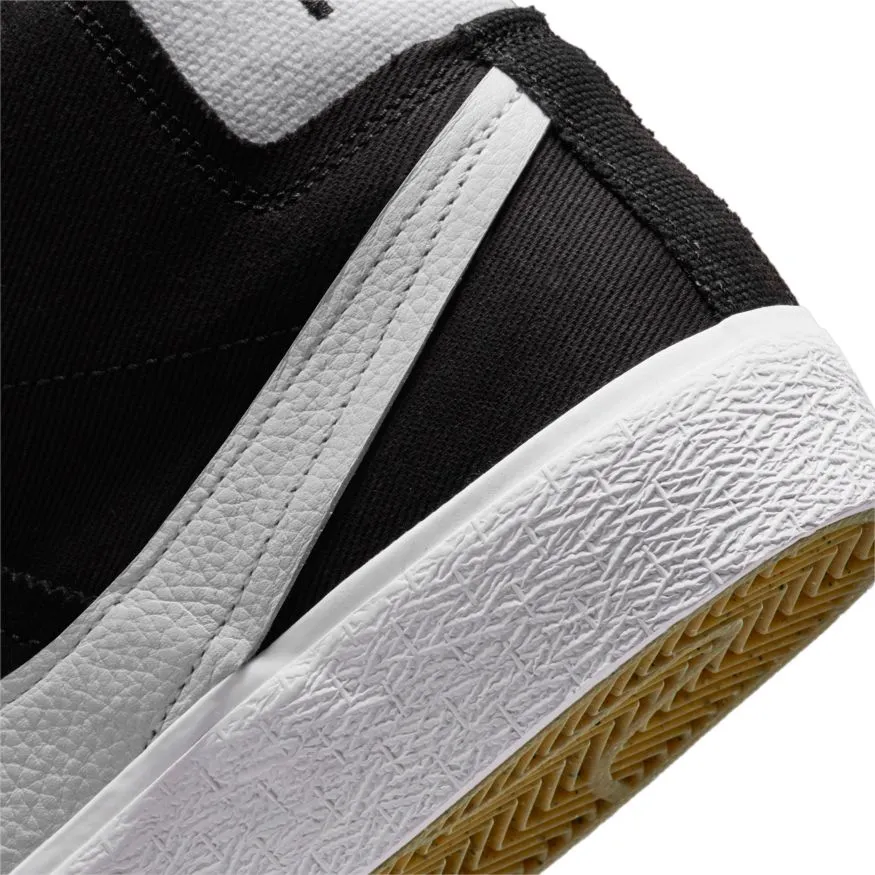 Nike SB Blazer Mid Premium Plus Skateboard Shoe - Black/White