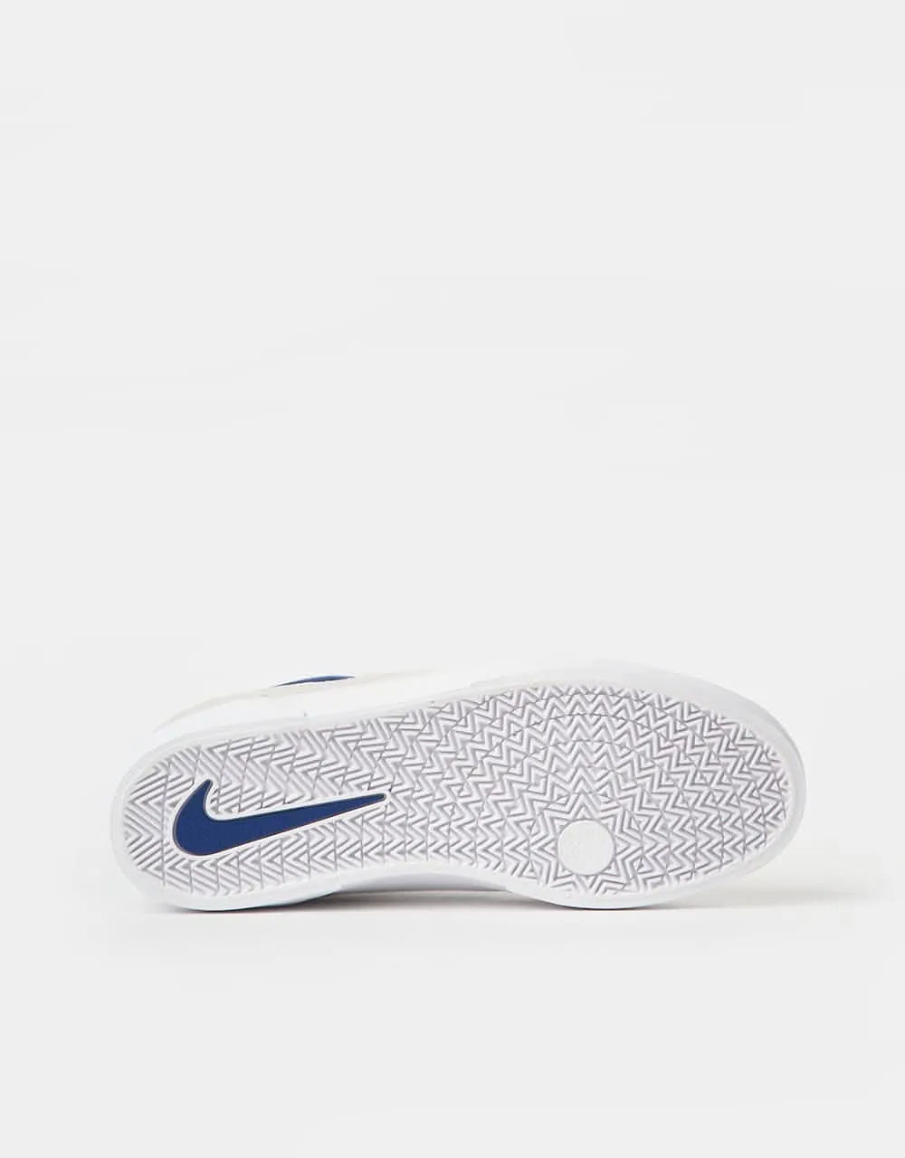 Nike SB Malor Skate Shoes - White/Deep Royal Blue-Platinum Tint