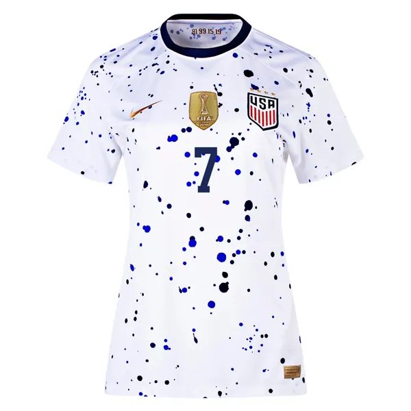 Nike Womens United States Alyssa Thompson 4 Star Home Jersey 23/24 w/ 2019 World Cup Champion Patch (White/Loyal Blue)