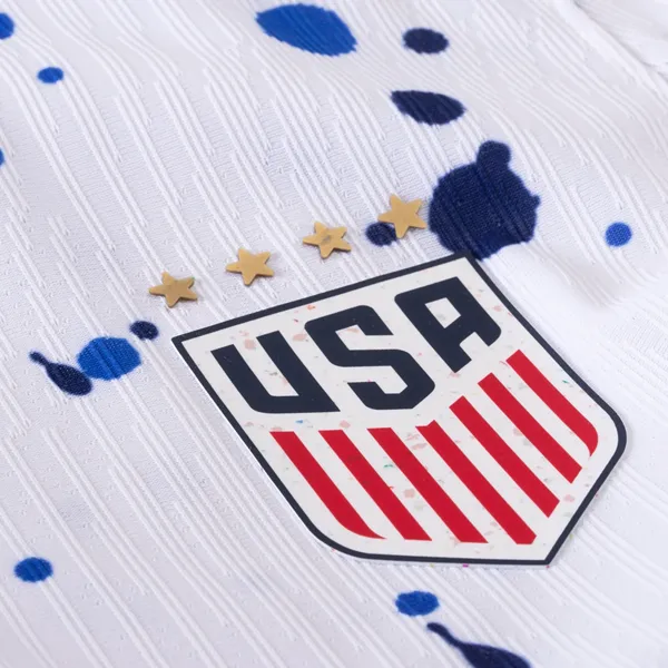 Nike Womens United States Emily Sonnett 4 Star Authentic Match Home Jersey 23/24 w/ 2019 World Cup Champions Patch (White/Loyal Blue)