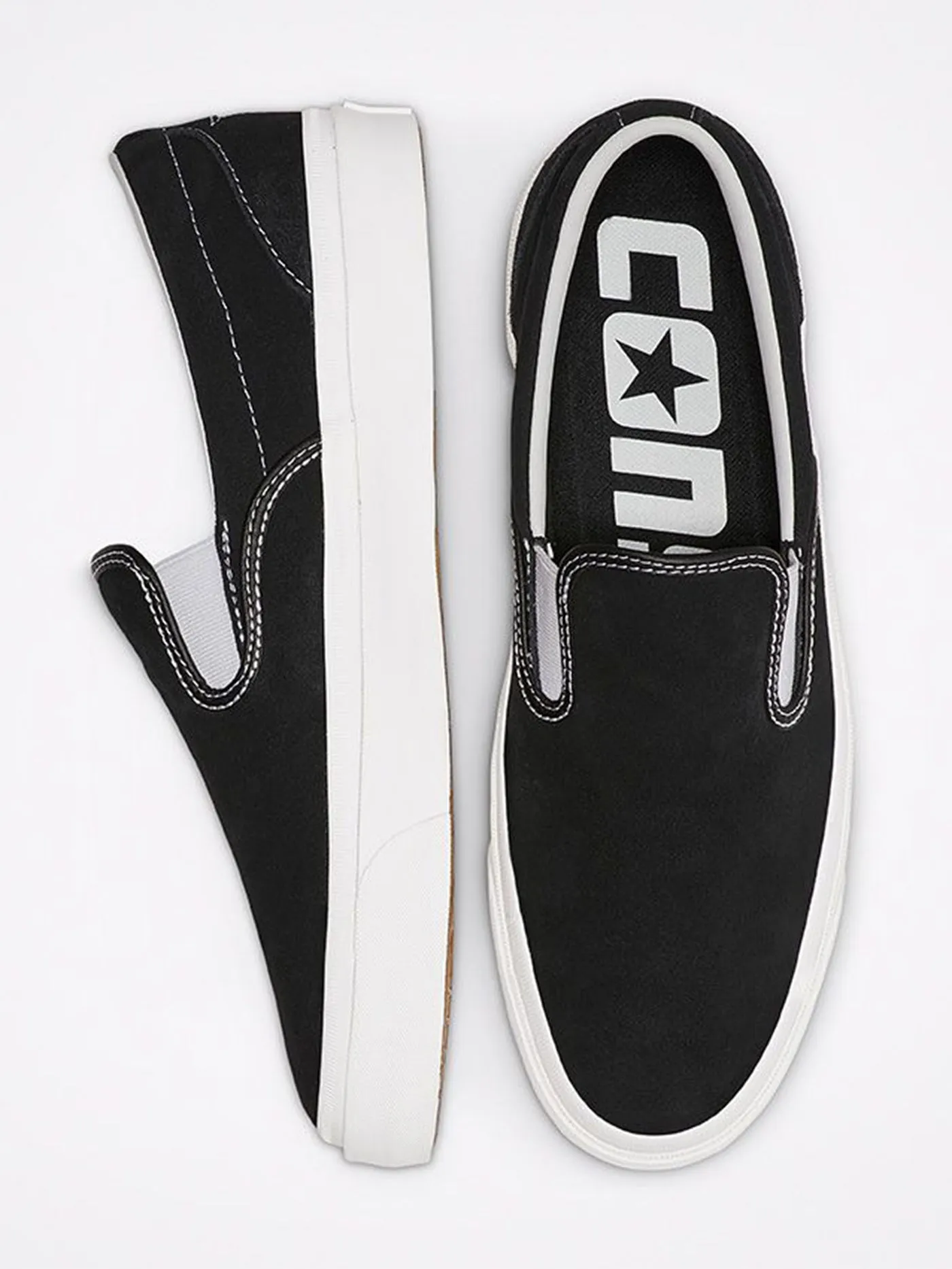 One Star CC Pro Suede Slip-On Black/White/White Shoes