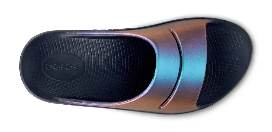 Oofos | OOahh Luxe Slide | Women's | Midnight Spectre