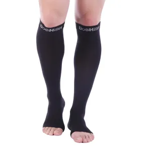 Open Toe Compression Sleeve 15-20 mmHg BLACK by Doc Miller