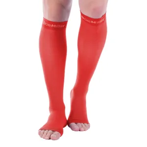 Open Toe Compression Sleeve 15-20 mmHg RED by Doc Miller