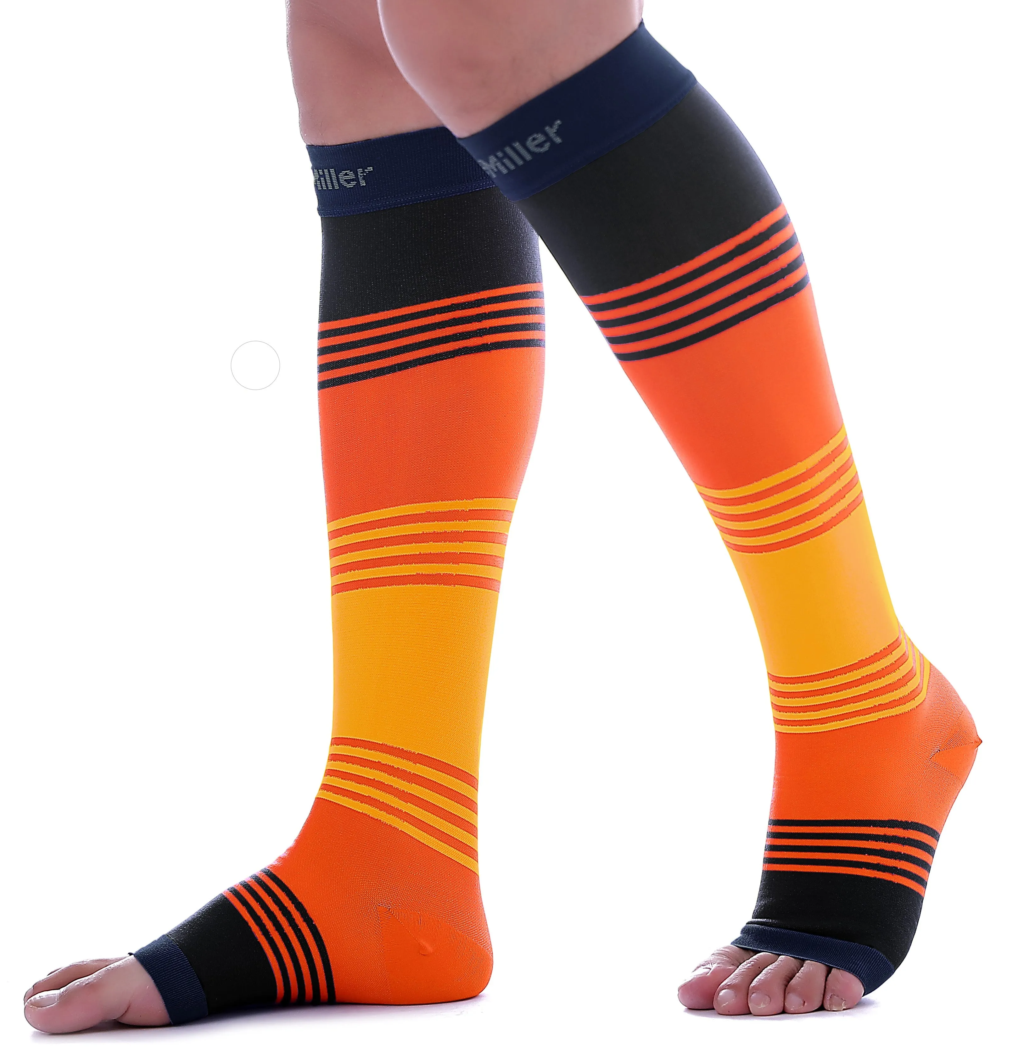 Open Toe Compression Sleeve 8-15 mmHg SUN STRIPES by Doc Miller