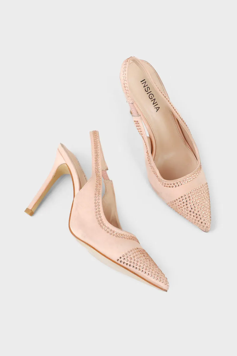 Party Wear Sling Back I47287-NUDE PINK