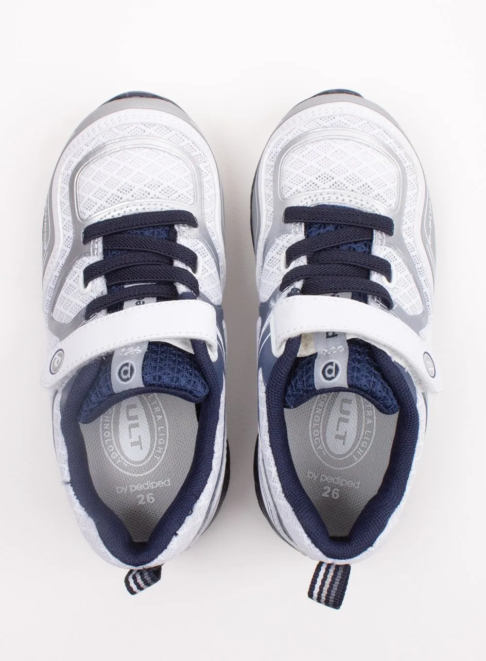 Pediped Force Trainers in White/Navy