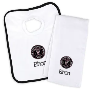 Personalized Inter Miami CF Bib and Burp Cloth Set