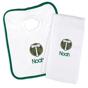 Personalized Portland Timbers Bib & Burp Cloth Set