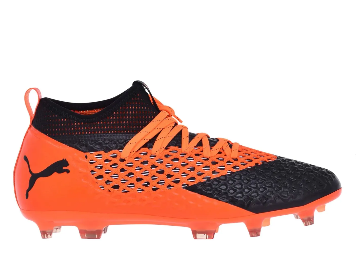 Puma FUTURE 2.2 NETFIT FG/AG Firm Ground Soccer Cleat - Black/Orange