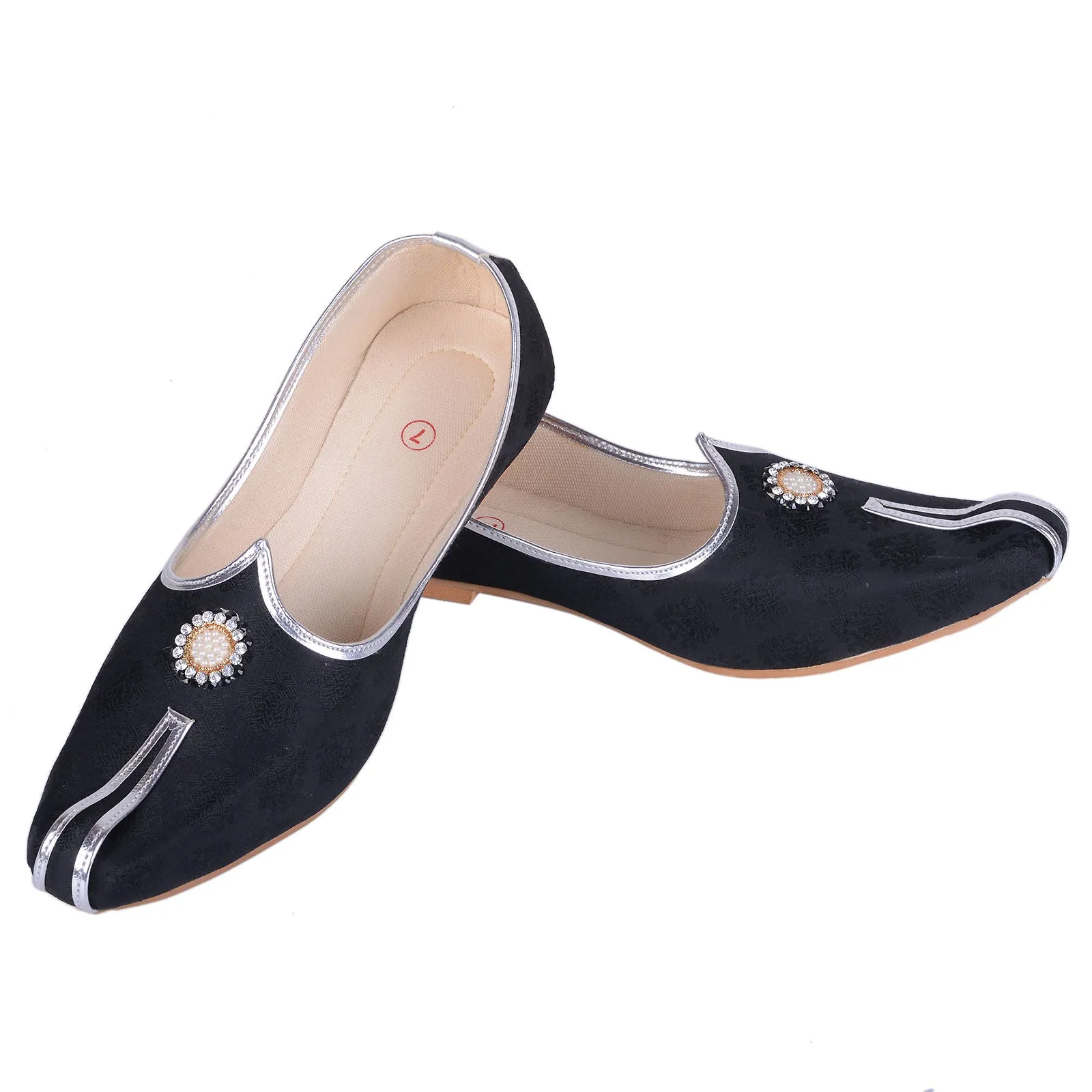 Rajwada Men Sherwani Shoe Black Pakistani Shoe Padhani Shoe Lahori Nagra Jutti