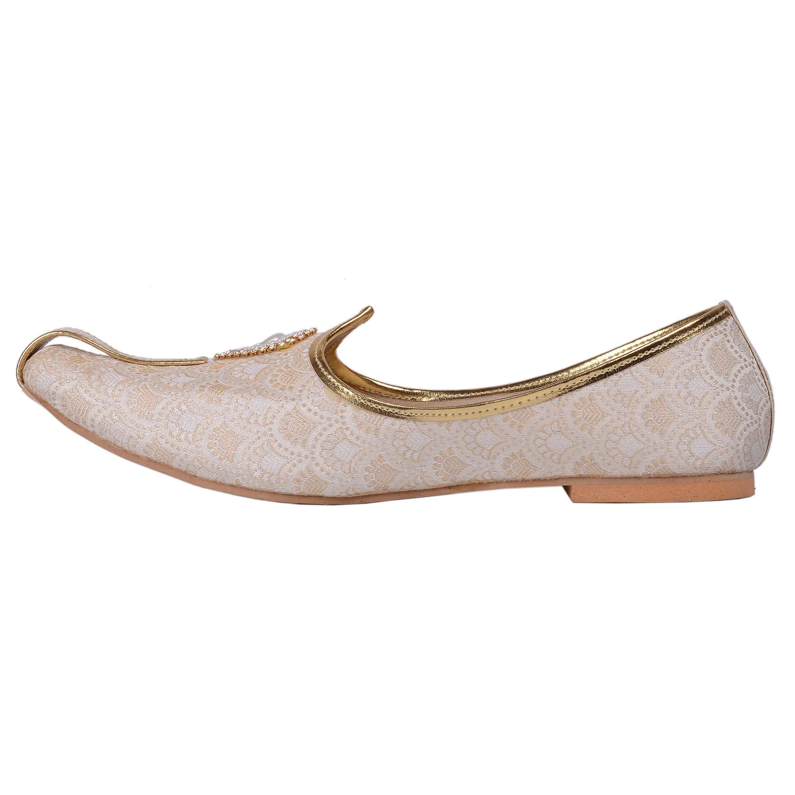 Rajwada Men Sherwani Shoe Gold Pakistani Shoe Padhani Shoe Lahori Nagra Jutti